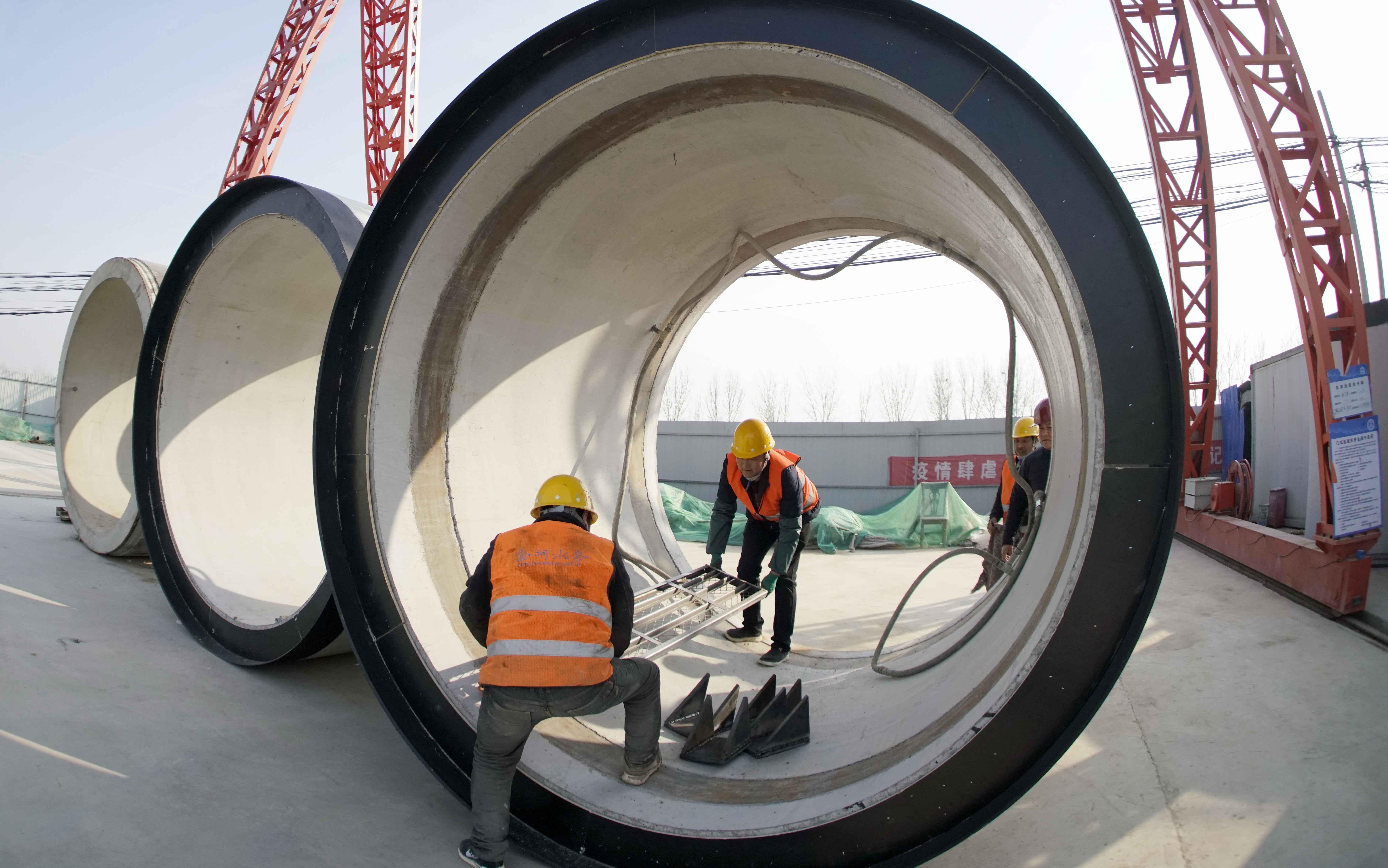 北京热浸涂塑钢管 南水北调配套工程大兴支线复工，这个庞然大物会“穿针引线”